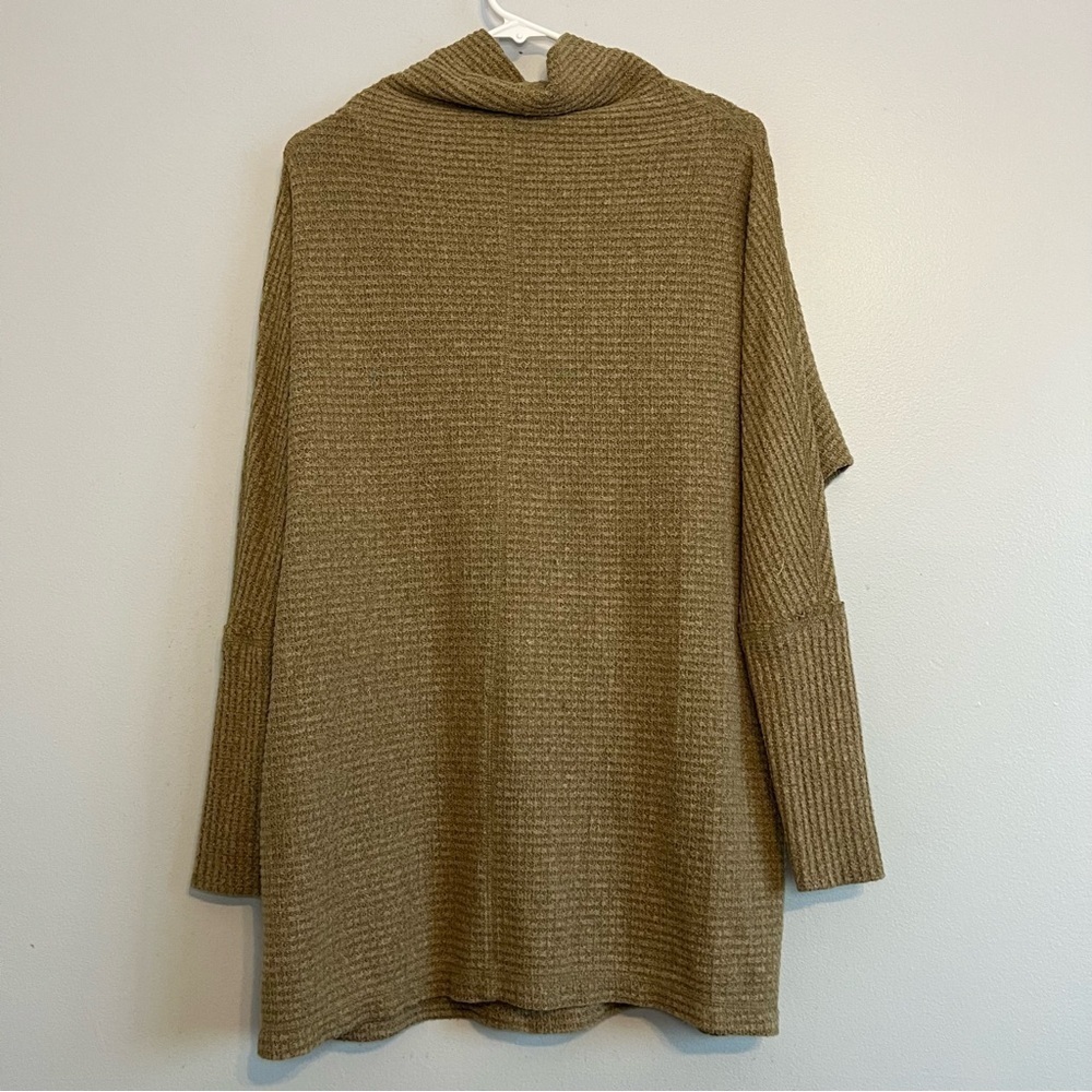 We The Free People XS Kitty Thermal Army Green Oversized Pullover Sweater casual - Picture 11 of 11